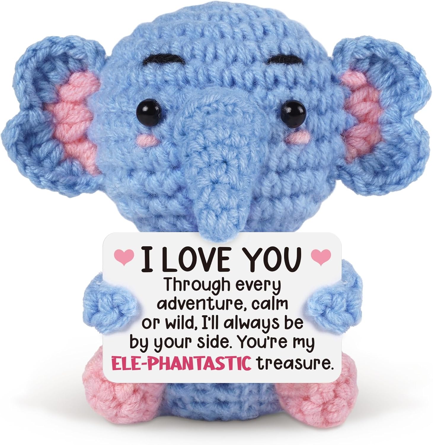 Handmade Anniversary Birthday Elephant Gifts for Him Her, Romantic I Love You Boyfriend Girlfriend Presents, Wedding Anniversary Elephant Gift for Women Men Couples Husband Wife