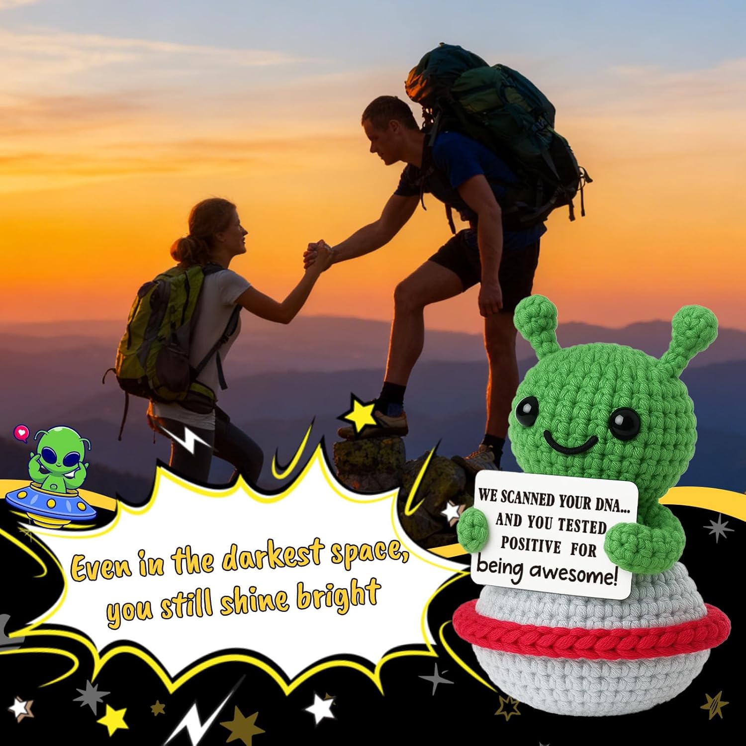 Crochet Alien Plush Gift