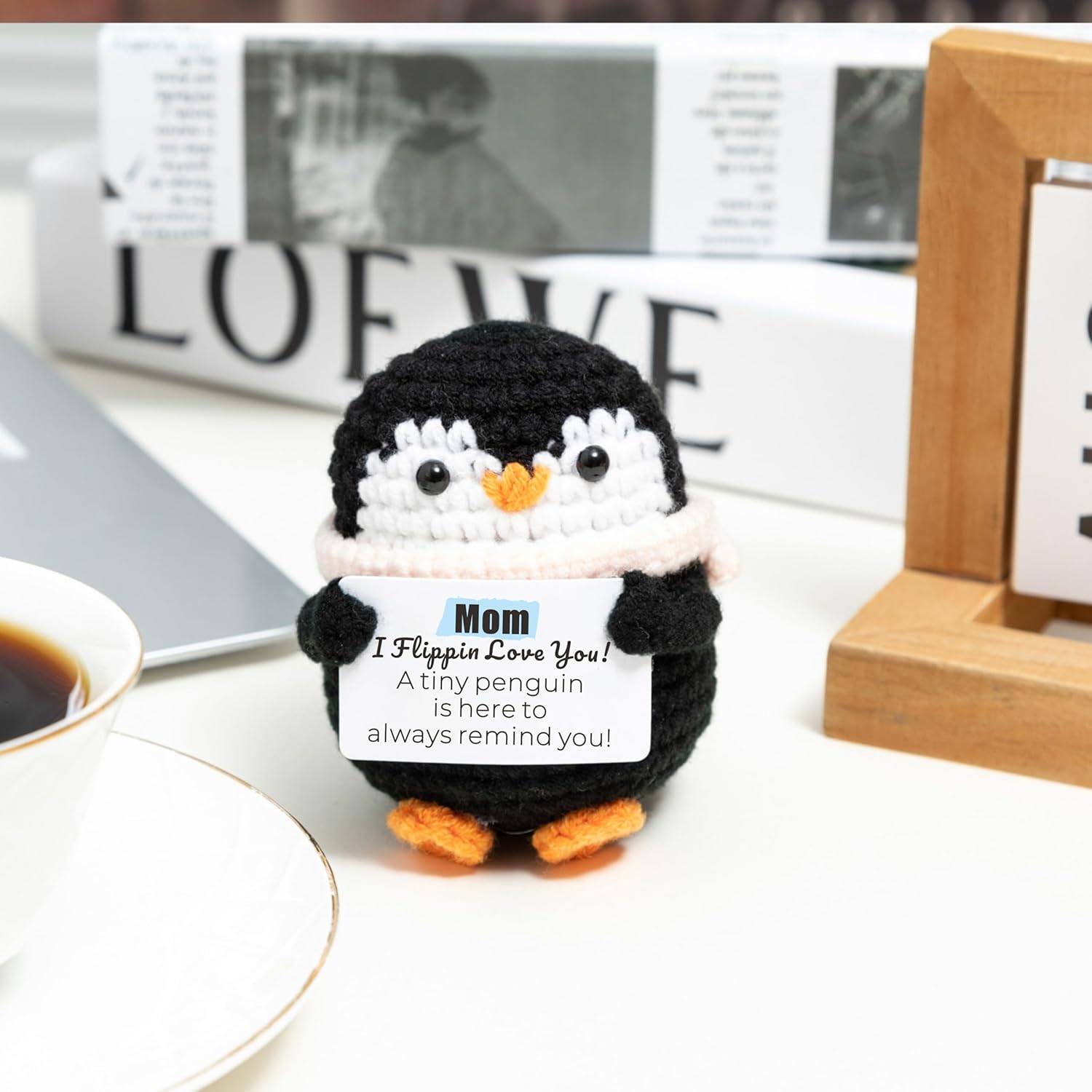 Crochet Penguin Romantic Gift for Couples Long Distance Anniversary Birthday I Love You Gift for Him Her