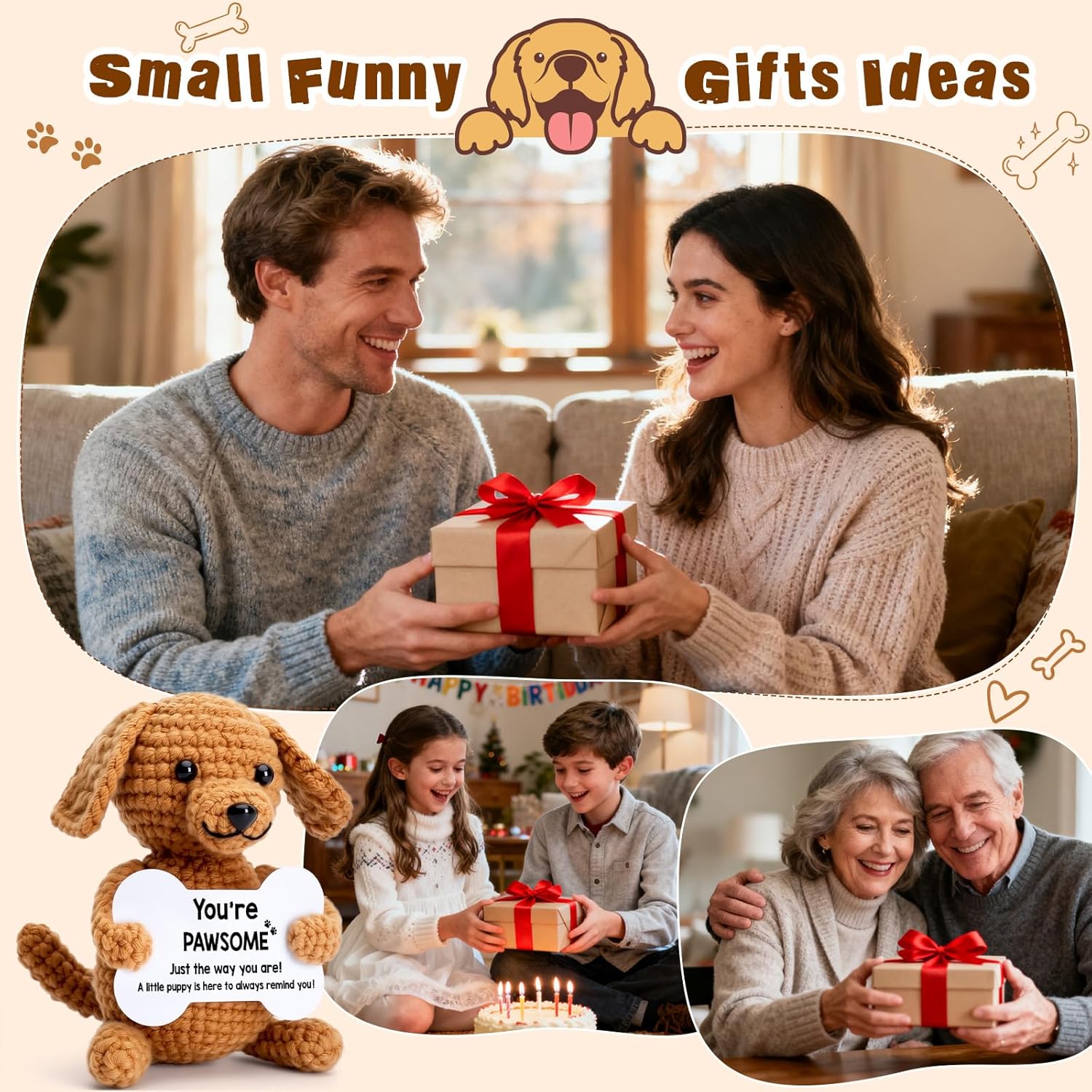 Romantic Cute Dog Rose Gift for Couples Valentine Birthday Wedding Mother’s Day Gift for Him Her