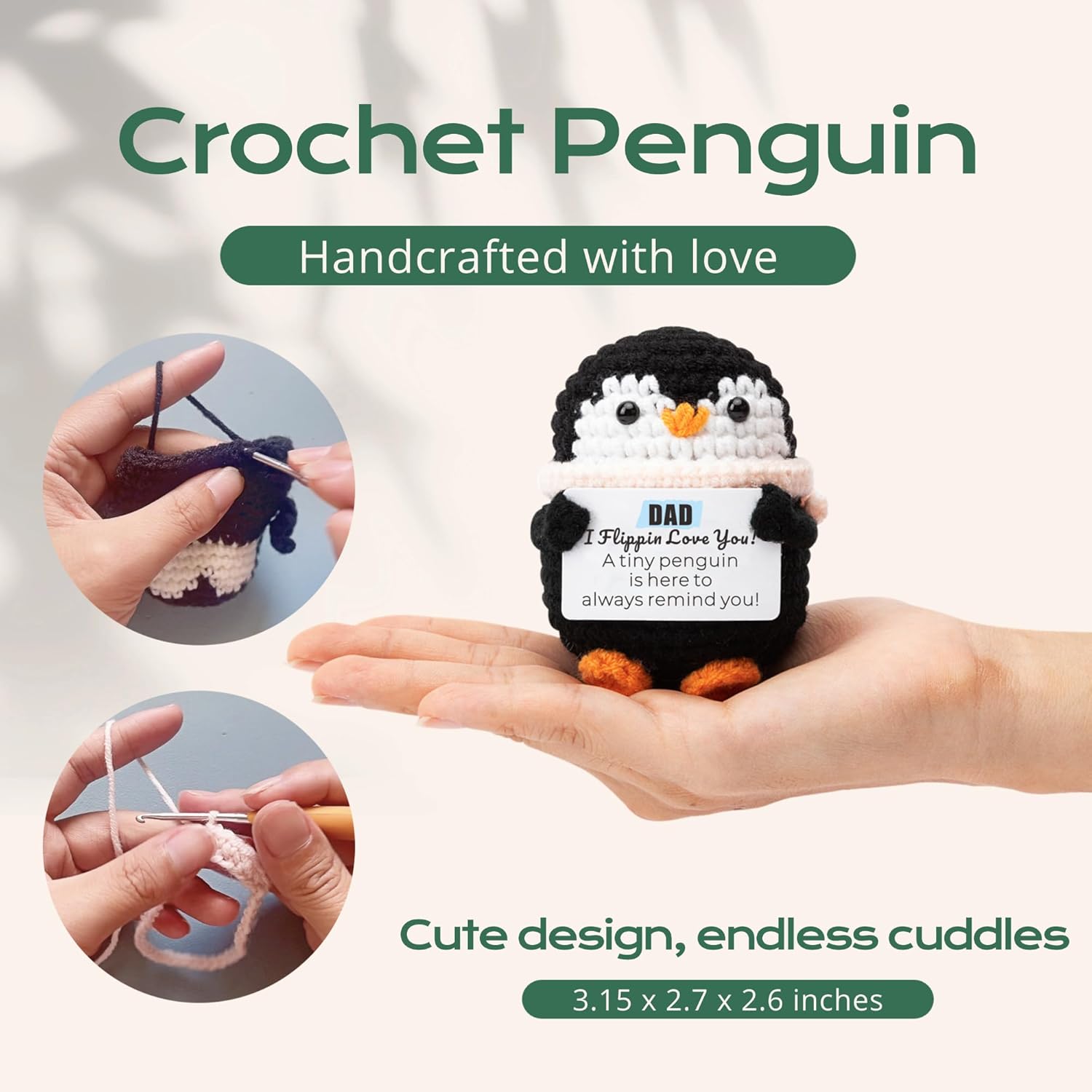 Crochet Penguin Romantic Gift for Couples Long Distance Anniversary Birthday I Love You Gift for Him Her