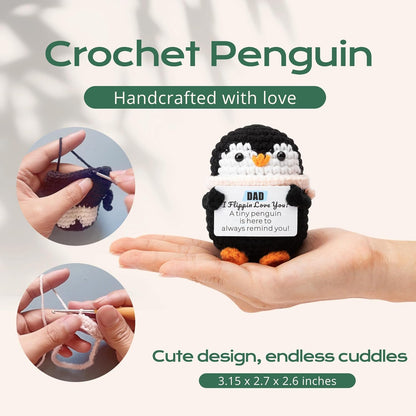 Crochet Penguin Romantic Gift for Couples Long Distance Anniversary Birthday I Love You Gift for Him Her