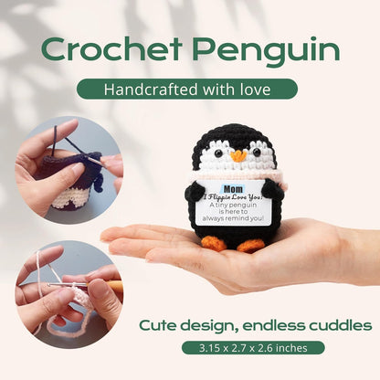 Crochet Penguin Romantic Gift for Couples Long Distance Anniversary Birthday I Love You Gift for Him Her