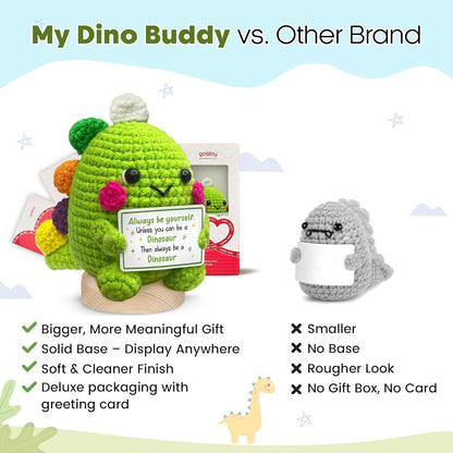 Handmade Crochet Dinosaur Gift for Couples Romantic Valentine Anniversary Birthday I Love You Gift for Him Her
