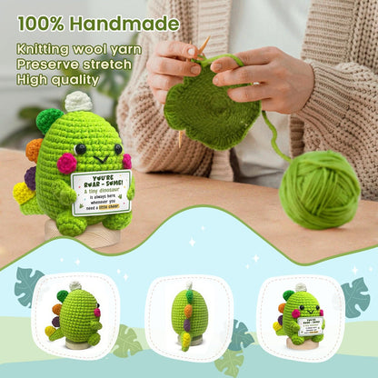 Handmade Crochet Dinosaur Gift for Couples Romantic Valentine Anniversary Birthday I Love You Gift for Him Her