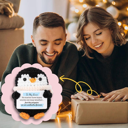 Crochet Penguin Romantic Gift for Couples Long Distance Anniversary Birthday I Love You Gift for Him Her