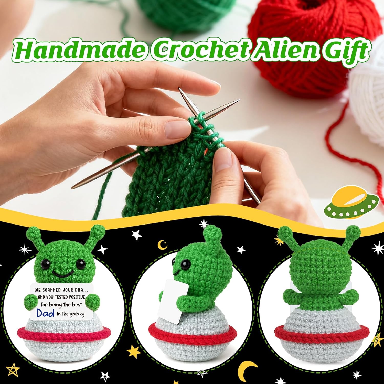 Crochet Alien Plush Gift