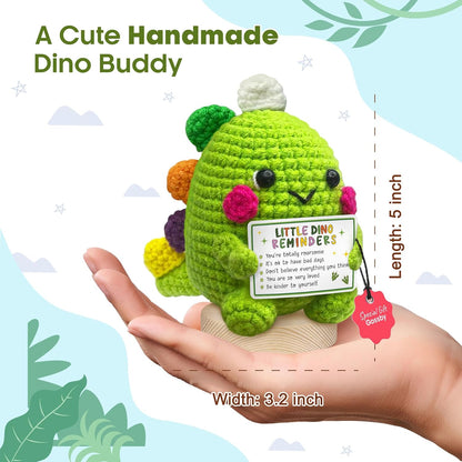 Handmade Crochet Dinosaur Gift for Couples Romantic Valentine Anniversary Birthday I Love You Gift for Him Her